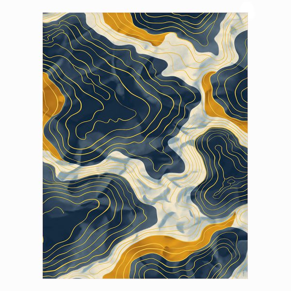 abstract topography printed carpet